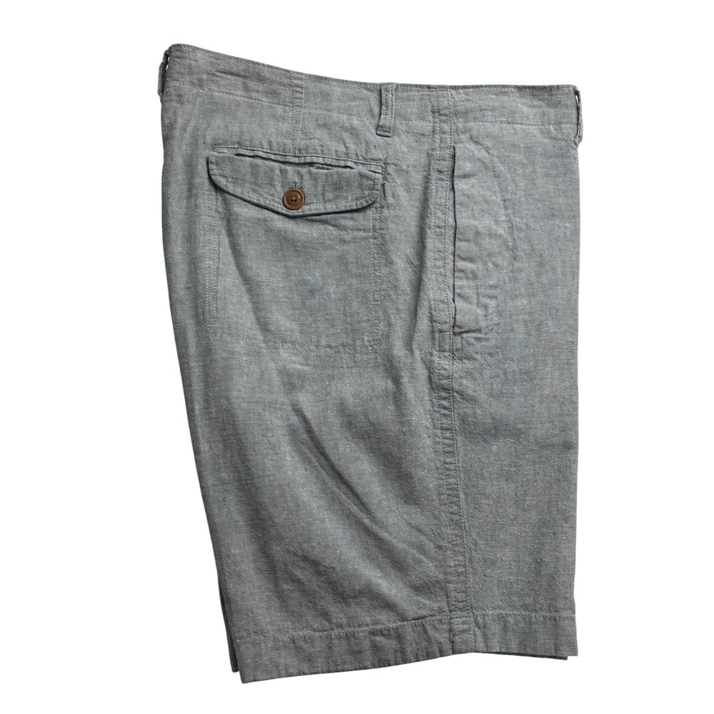J.Crew Mens Grey Linen Blend Shorts Size 38 Flat Front Summer